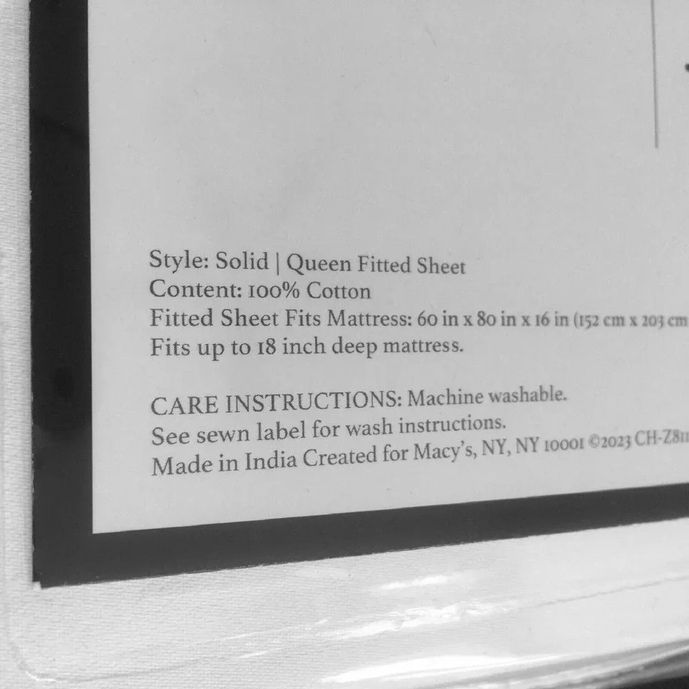 new SOLID WHITE Charter Club 550 TC 100% Cotton 18” Deep Queen Fitted Sheet